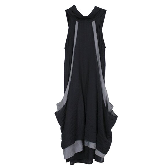 Glam & Fame Black Grey Sleeveless Tunic Top - Picture 3 of 10